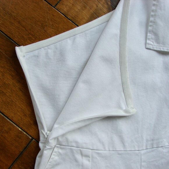 White One Shoulder Jumpsuit Sleeveless Cropped Ankle Pretty Little Thing Size 4 - Picture 7 of 14